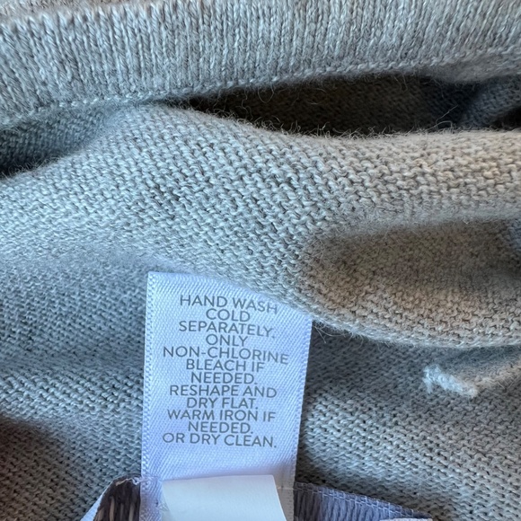 J. Jill Cotton Cashmere Blend Drawstring Draped Neck Sweater - Picture 7 of 7